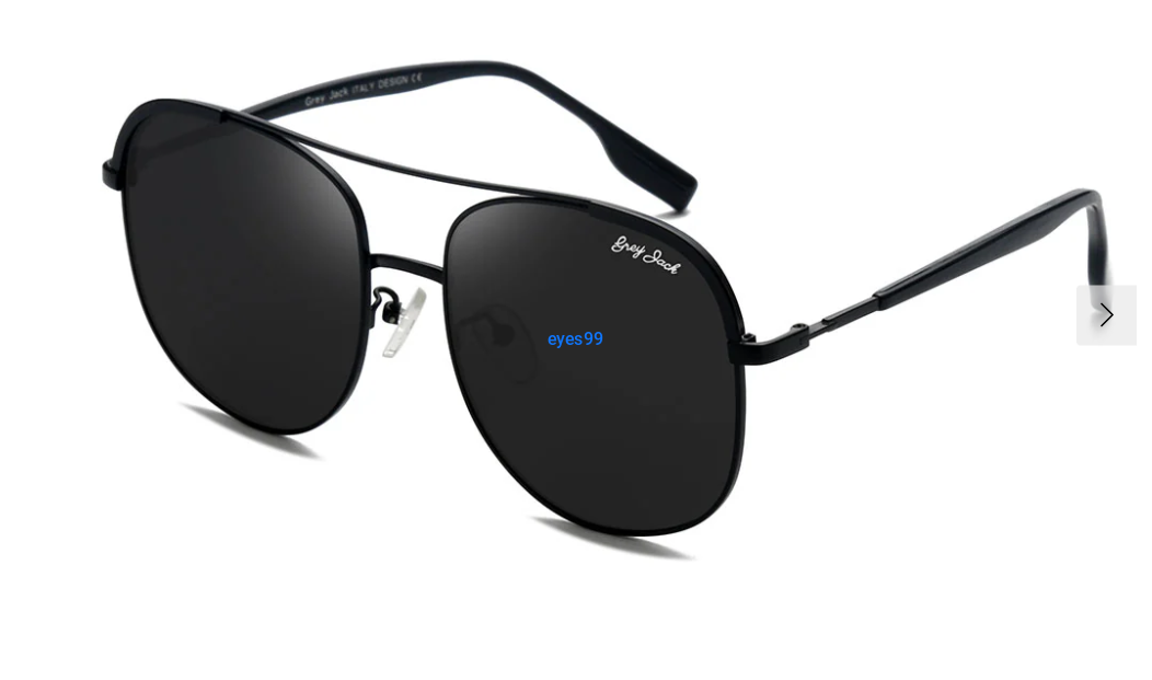 GREY JACK Polarized Metal Frame Round Sunglasses UV400 Protection for Men Women 1236