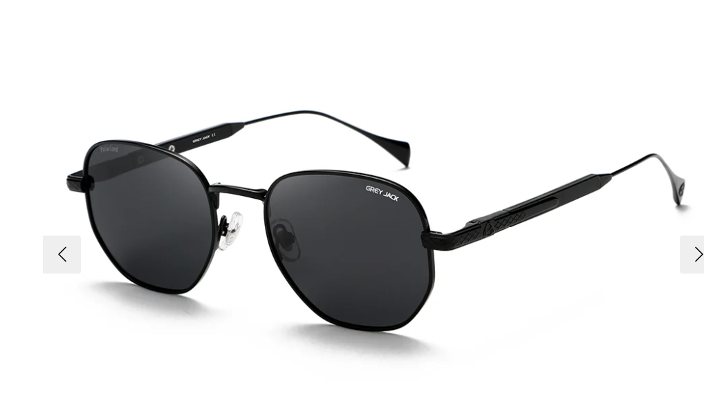 GREY JACK Classic Hexagon Shape Polarized Sunglasses Metal Frame for Men Women 2035